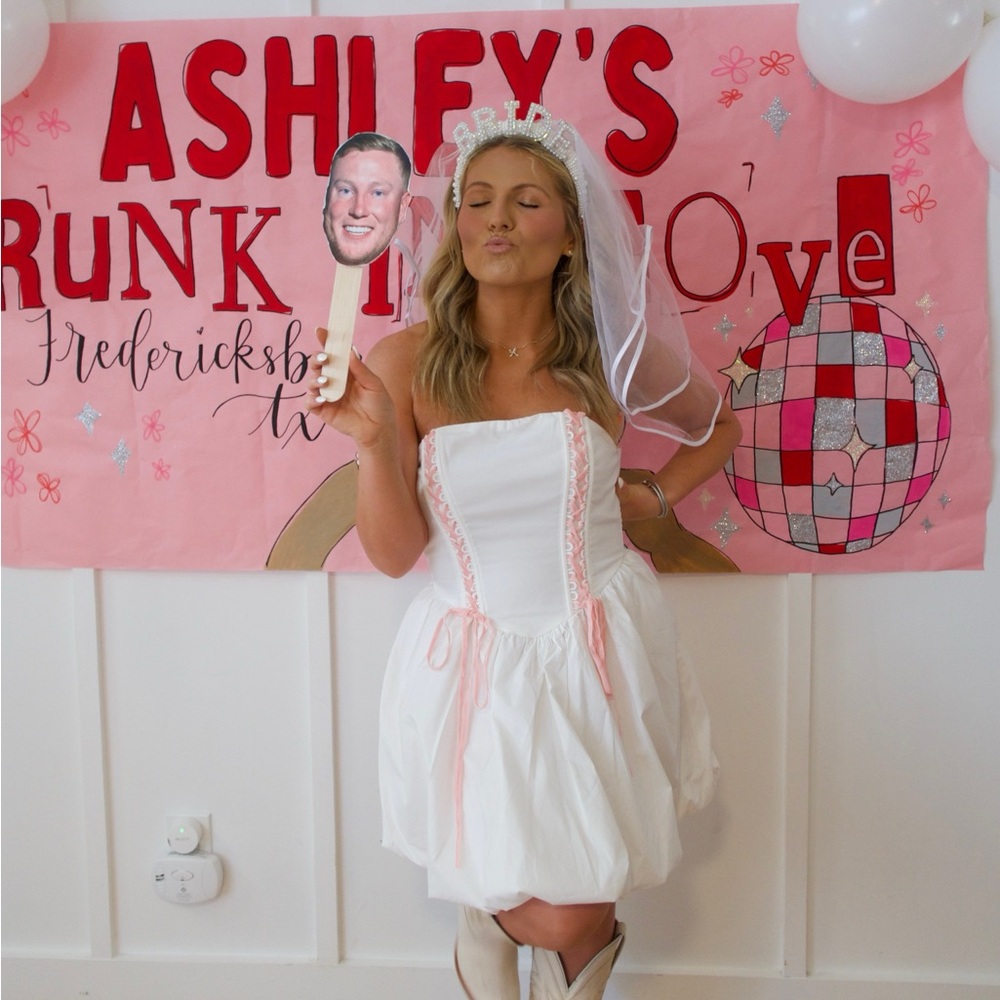 These Three white bubble dress